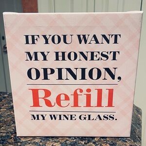 Humorous Wine Quote Canvas